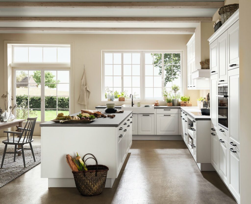 Nobilia White Shaker Kitchen With Island | Square Kitchens, Sheffield