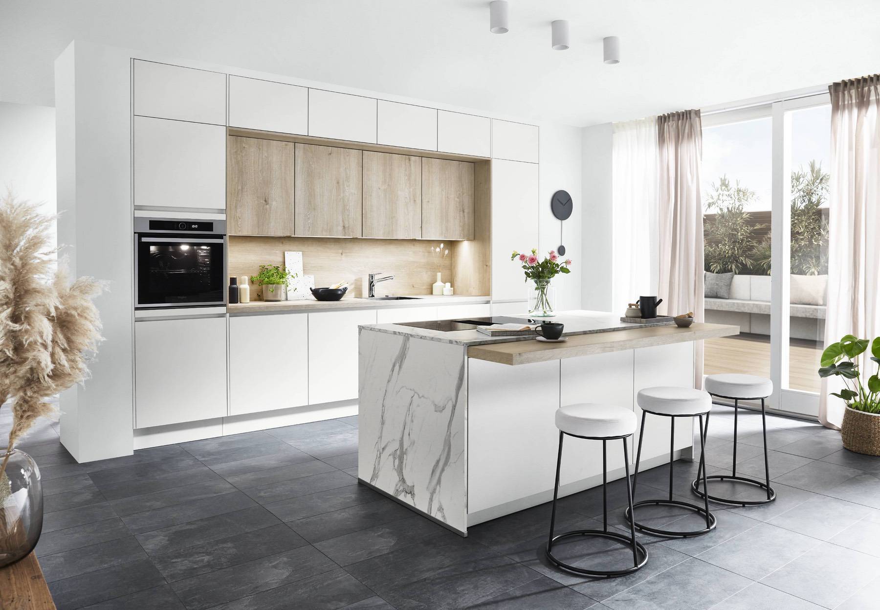 Nobilia Light Stone Kitchen 1 | Lead Wolf, Gotham